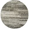 7' Round Ash And Slate Abstract Area Rug