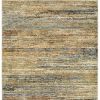 6' X 9' Gold And Green Abstract Area Rug