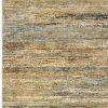 9' X 12' Gold And Green Abstract Area Rug