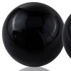 Set of Two 3" Black Aluminum Decorative Orb Tabletop Sculptures