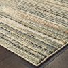 6' X 9' Ivory Sage Abtract Lines Indoor Area Rug