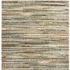 7' X 10' Ivory Sage Abtract Lines Indoor Area Rug