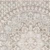 6' X 9' Ivory Grey Distresed Oversize Medallion Indoor Area Rug