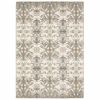 3' X 6' Ivory Gray Abstract Ikat Indoor Area Rug