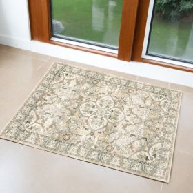 2' X 3' Ivory Multi Neutral Tone Scratch Indoor Accent Rug