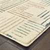 5' X 7' Ivory Multi Neutral Tone Scratch Indoor Area Rug