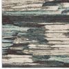 3' X 6' Ivory Blue Gray Abstract Layers Indoor Area Rug