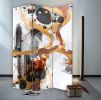 Contemporary Abstract Art  Three Panel Room Divider Screen