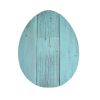 12" Farmhouse Turquoise Wooden Large Egg