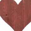 24" Red Reclaimed Wood Heart Wall Decor