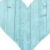 24" Turquoise Reclaimed Wood Heart Wall Decor