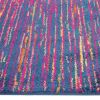 4' X 6' Blue And Pink Abstract Power Loom Area Rug