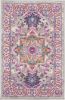 2' X 3' Pink And Gray Power Loom Area Rug