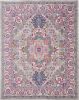 7' X 10' Pink And Gray Power Loom Area Rug