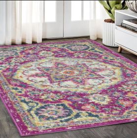 5' X 7' Pink Dhurrie Area Rug