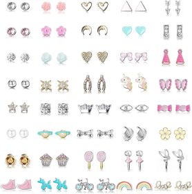 Stainless Steel Stud Earrings for Women Unicorn Candy Little Girls Cute Hypoallergenic Earrings Set