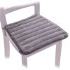 2Pcs Soft Chair Pads With Ties Flannel Chair Cushions for Kitchen Dining Room Office - Grey