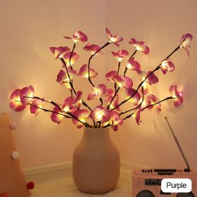 20 LED String Light Simulation Butterfly Orchid Branch Garland Light Vase Filler Flower Fairy Light