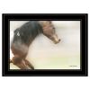 "Leap of Faith" By Kari Brooks, Ready to Hang Framed Print, Horse Wall Art, Black Frame