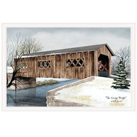 "The Kissing Bridge" by Billy Jacobs, Ready to Hang Framed Print, White Frame