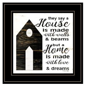 "A House" by Cindy Jacobs, Ready to Hang Framed Print, Black Frame