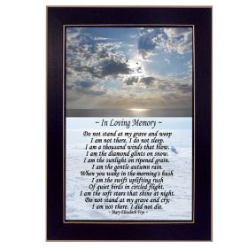 "In Loving Memory" By Trendy Decor4U, Printed Wall Art, Ready To Hang Framed Poster, Black Frame