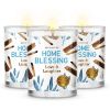 Magnificent 101 Long Lasting Set of 3 Home Blessing Smudge Candle 3.5 Oz Each - 42 Hour Burn Soy Wax Candle for House Energy Cleansing & Manifestation