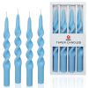 FCMSHAMD 9.8 In Spiral Taper Candles Set of 4 Burn Time 6hr Unscented Smokeless candles