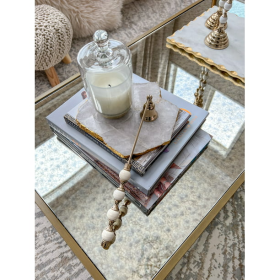 Inspire Me! Home Decor White and Gold Candle Snuffer