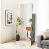 olonm 64x21 Inch Full Length Mirror, Aluminum Alloy Frame Floor Mirror, Large Mirror Free-Standing Hanging or Leaning