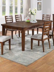 Contemporary Style 1pc Dining Table w 6 Drawers Rectangle Table Cherry Brown Finish Kitchen Dining Room