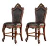 Chocolate and Honey Oak Armless Counter Height Chairs (Set-2)