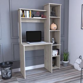 Versalles Writintg Desk, Two Superior Shelves, Five Cubbies -Light Gray