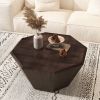 31.5 "Octagonal Black walnut Rubber wood Coffee Table, Coffee Table, Living Room Bedroom