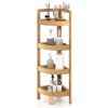 Bamboo bathroom rack, bathroom storage rack with 4 layers Storage Space