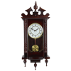 Bedford Clock Collection Classic 31" Chiming Wall Clock W/Roman Numerals A Swinging Pendulum in a Cherry Oak Finish