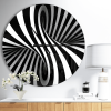 Designart 'Black and White Spiral ' Modern wall clock(Size 23" x 23")