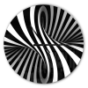 Designart 'Black and White Spiral ' Modern wall clock(Size 23" x 23")