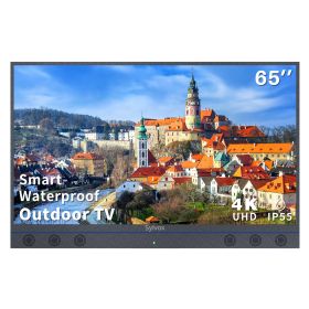 SYLVOX 65inch Outdoor TV, All-in-one Android Smart TV With Audio System, 4K UHD1000 Nits Partial Sun Outdoor Television