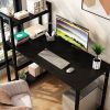 Computer desk w/bookcase integrated desktop table Steel frame