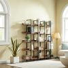 [VIDEO] 5 Tier Bookcase Home Office Open Bookshelf, Vintage Industrial Style Shelf with Metal Frame, MDF Board