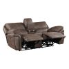 Plush Modern Living Room Sofa Set 2pc Power Reclining Sofa and Loveseat