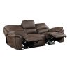 Plush Modern Living Room Sofa Set 2pc Power Reclining Sofa and Loveseat