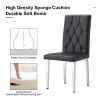 2 piece dining chair, modern style kitchen upholstered high back, metal leg office chair, suitable for dining room, office, restaurant.