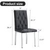 2 piece dining chair, modern style kitchen upholstered high back, metal leg office chair, suitable for dining room, office, restaurant.