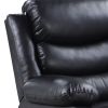 Black Power Recliner with Pillow Top Arms