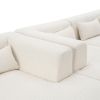 143.7" Upholstered Sofa, 2 Chaise Lounge and 5 Back Pillows, Beige