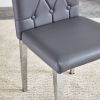 4 piece, dining chair, high back, metal leg, suitable for, restaurant.