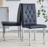 2 piece dining chair, modern style kitchen upholstered high back, metal leg office chair, suitable for dining room, office, restaurant.