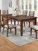 Contemporary Style 1pc Dining Table w 6 Drawers Rectangle Table Cherry Brown Finish Kitchen Dining Room